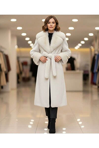 Rabiossa Women's Imported Fur Long Coat