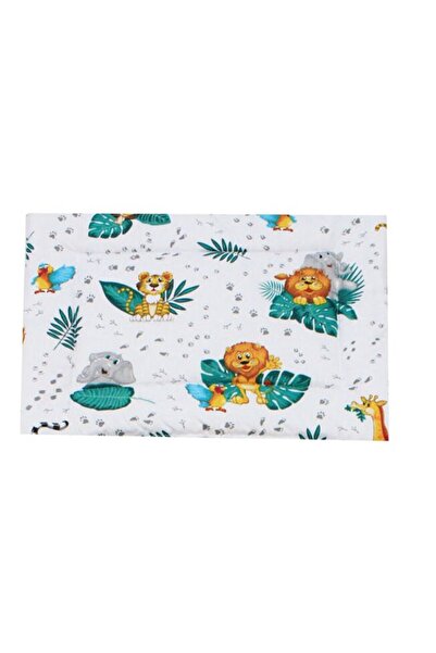 PRICHINDEL Pernă subțire, bumbac, animale din junglă, multicoloră, 37 x 28 cm