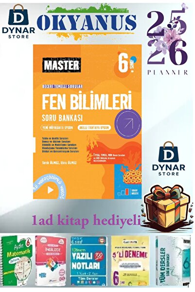 Okyanus Yayınları 6. Sınıf Master Fen Bilimleri Soru Bankası Zor Seviye