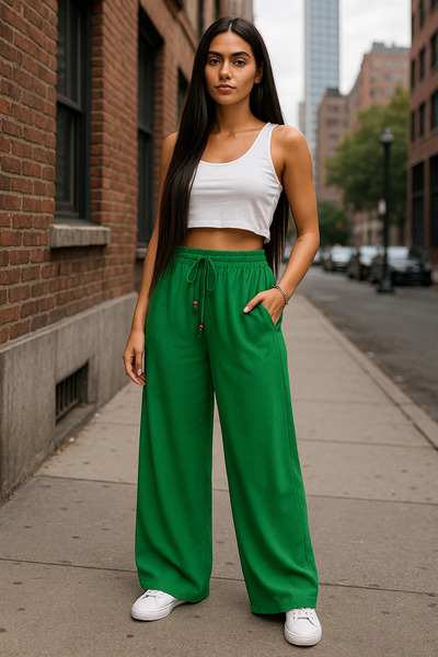 Welike Ella wide-leg pants with elastic waist