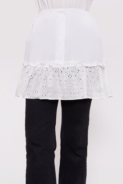 Levidor White Ruffled Undershirt