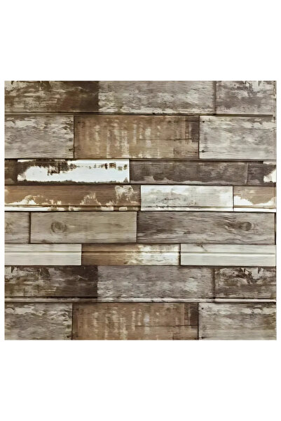 SDEPOT Set of 40 S DEPOT® wallpaper tiles, 3 mm thick, dimensions 70x70 cm, wood plank type, brown