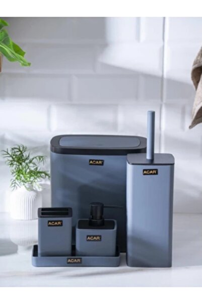 ACAR Astoria Acrylic Gray Bathroom Set 07340