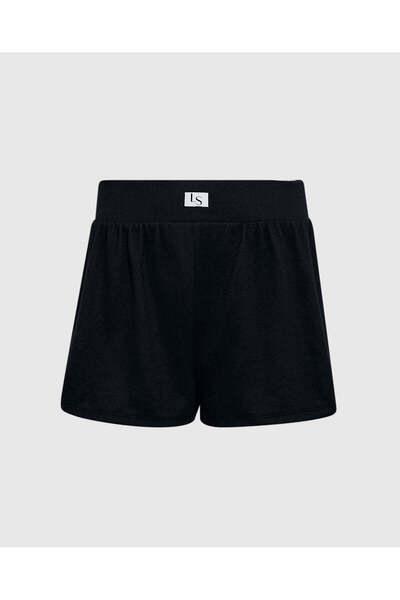 La senza شورت بوكسر مع شعار باللون الأسود المتوهج