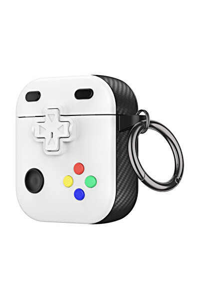 CaseOnn أبل إيربودز 2/1. غطاء حماية بتصميم GamePad من Nesil Kılıf باللون الأبيض