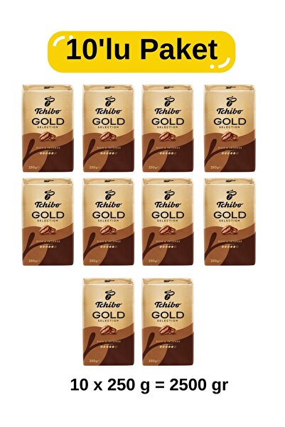 Tchibo Filtre Kahve Gold Selection 10’lu Paket 250 g x 10 (Toplam 2500 g)