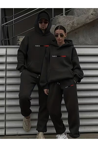 Flaubert Falubert-Unisex Printed Oversized Sweatahırt -Sweatpants 2-Piece Set Mn0