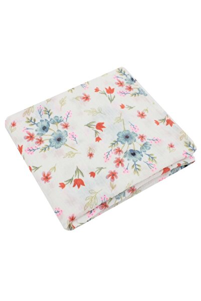 PRICHINDEL Muselină, Albăstrele și Lalele, alb, 80 x 67 cm