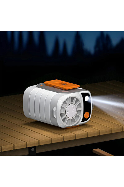 Generic 5 Speed Portable Waist Fan with Power Bank & LED Light