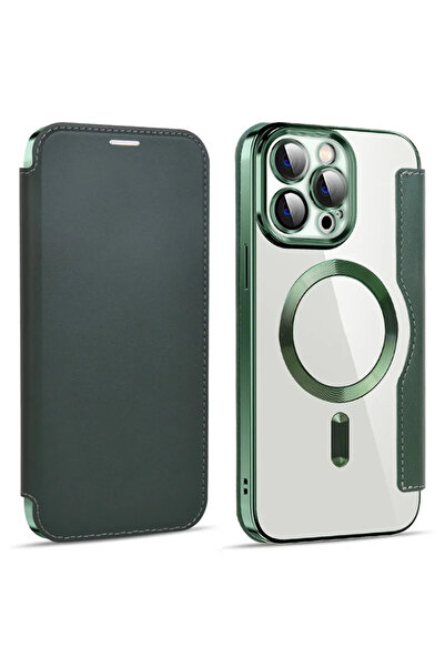 Apple Husă MagFlip pentru iPhone 13 Pro Max, Magnet, Protecție RFID, Piele, M...