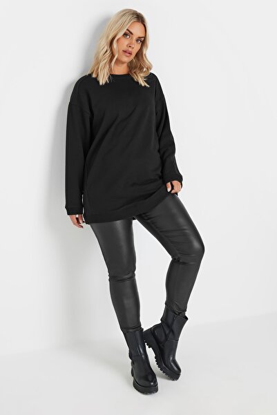 Stil Diva Plus Size Crew Neck Long Sleeve Basic Sweatshirt 303747