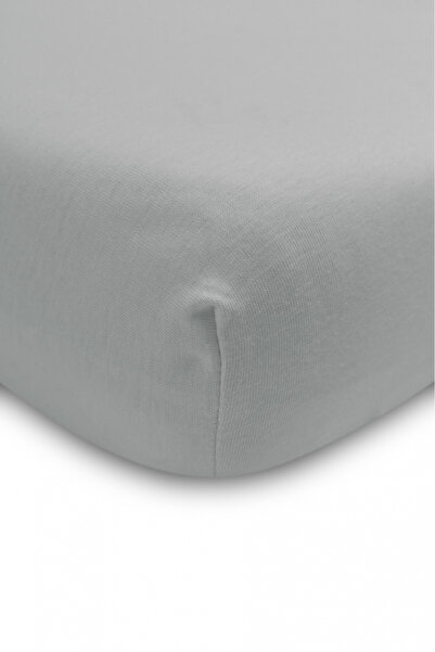 Sensillo Jersey Cotton Sheet Deluxe Grey 120x60 cm with elastic band