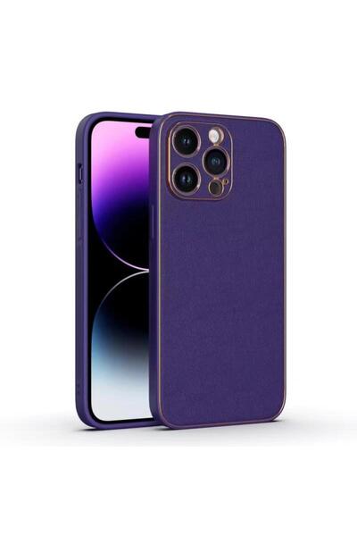 Apple Θήκη iPhone 15 Pro, -Δέρμα, TPU Edge, Μωβ