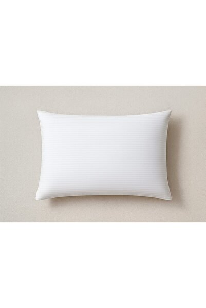 Taç Fine Striped 100% Cotton Satin White Color 2-Piece Pillowcase 50X70 cm