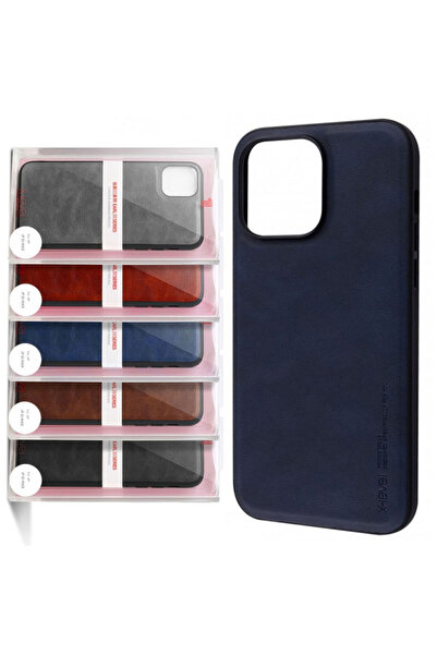 Apple X-Level Earl Case for iPhone 12 Pro Max - -Leather PC | Blue