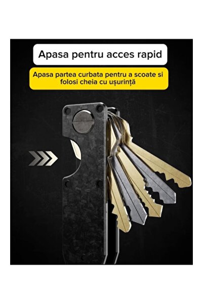 RAVADINO Slim carbon fiber key wallet Ravaldi, compact organizer, unisex, black/green