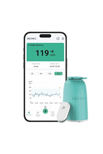 SIBIONICS Continuous Glucose Monitoring System (CGM), Bluetooth connectivity, 14-day duration