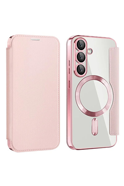 Samsung Husa MagFlip pentru S25 (S931), Magnet, RFID protect, Leather, Chrome...