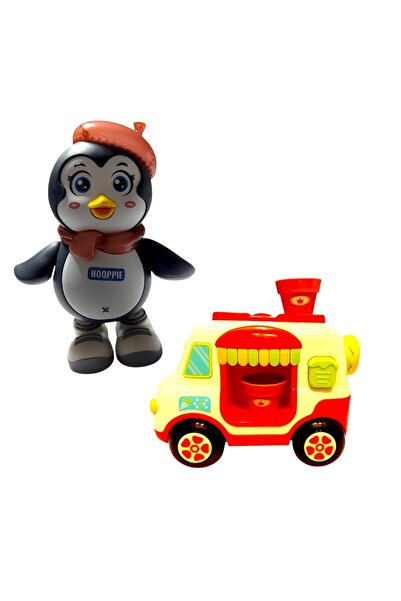 OEM Pinguin muzical,21 cm,multicolor,sunete/lumini,03 ani+Jucarie baie copii ...