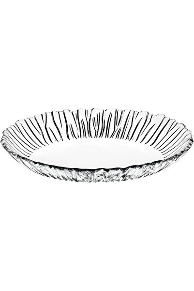 Paşabahçe طبق كيك زجاجي أورورا من باساباتشه، طقم من 6 قطع، 25 سم، شفاف