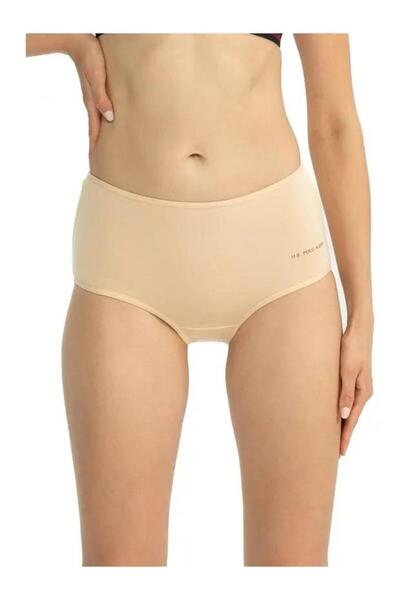 U.S. Polo Assn. 3-Pack Modal Cotton High Waist Panties, Basic Maxi Panties Black White Skin