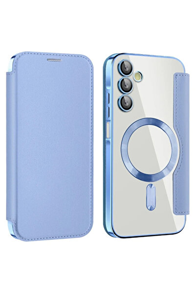 Samsung Husa MagFlip pentru A15 (A155), Magnet, RFID protect, Leather, Chrome...