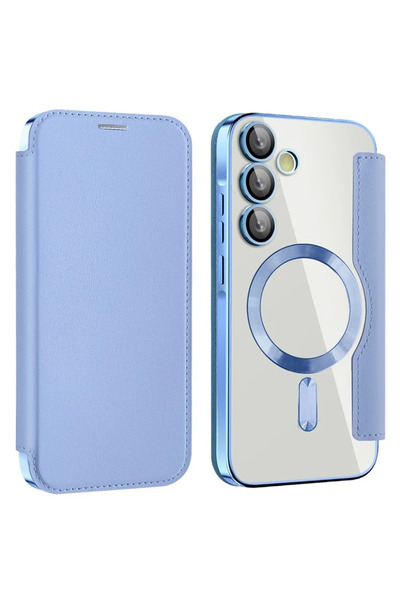 Samsung Θήκη για A55 (A556), Μαγνήτης, Προστασία RFID, Δέρμα, Χρωμιωμένη Άκρη...