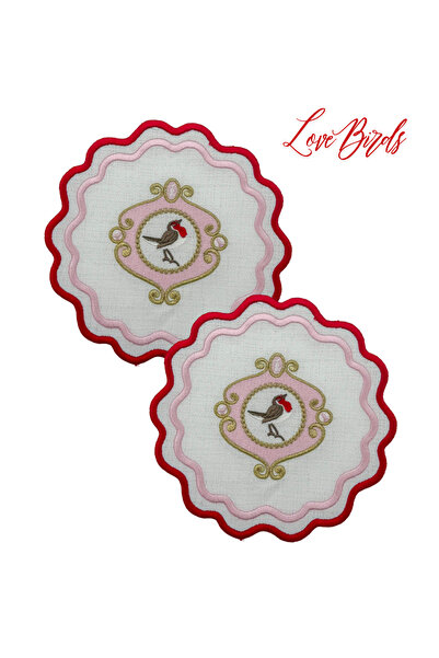 Casare Love Bird 2-Pack Coasters