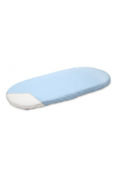Sensillo Blue baby bassinet mattress sheet 75x35 cm with elastic band, bamboo fiber content