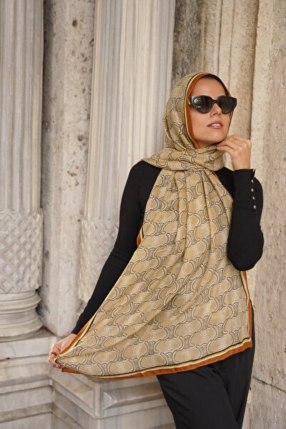 tomrisboutique شال فاخر من قماش الفسكوز والقطن للحجاب مناسب للفصول الأربعة مز...