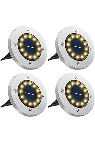 Lexi Bella 4’lü Güneş Enerjili Solar Yer Bahçe Lambası Zemin Aydınlatma Su Ge...