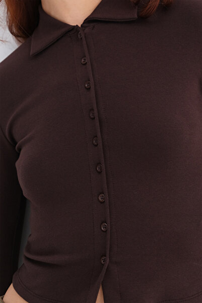 Addax Polo Neck Buttoned Cardigan H0422