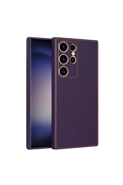 Samsung Θήκη για S23, -Δέρμα, TPU Edge, Μωβ