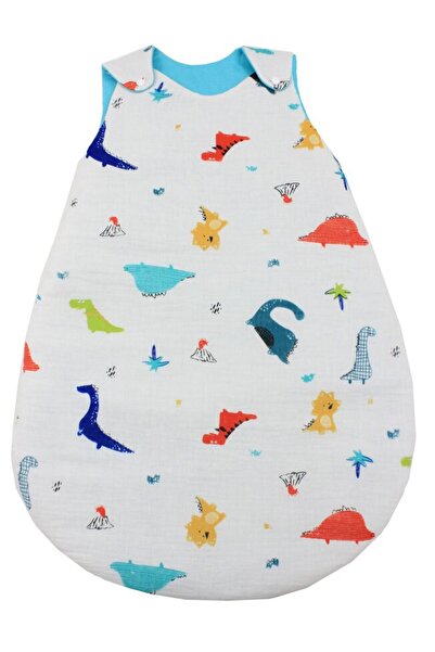 PRICHINDEL Muslin sleeping bag without filling, colorful dinosaurs