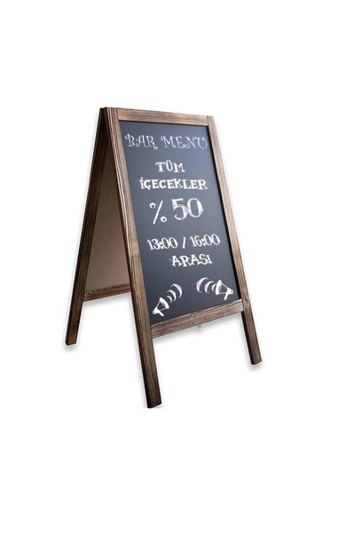 HOMS TABLA MENIU RESTAURANT, Dijon Homs, negru/natur, 100 x 50 cm