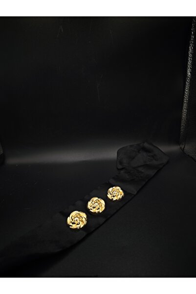 NESGO MODA زر معدني منقوش باللون الأصفر الذهبي 6 قطع 25.4 ملم 40 مقاس