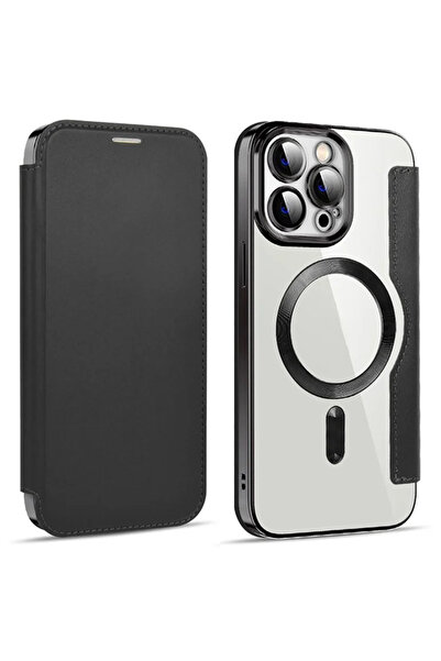 Apple Husa MagFlip pentru iPhone 14 Pro Max, Magnet, RFID protect, Leather, C...