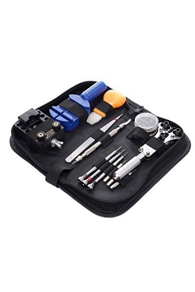 PROCART Watch repair kit, 13 pieces, set of tools and accessories, zippered organizer