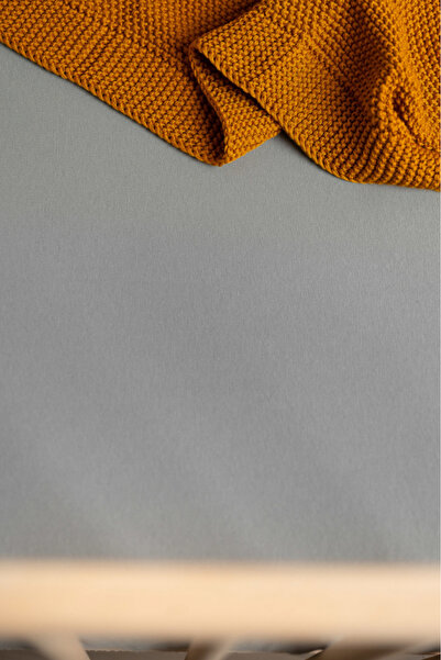 Sensillo Jersey Cotton Sheet Deluxe Grey 120x60 cm with elastic band