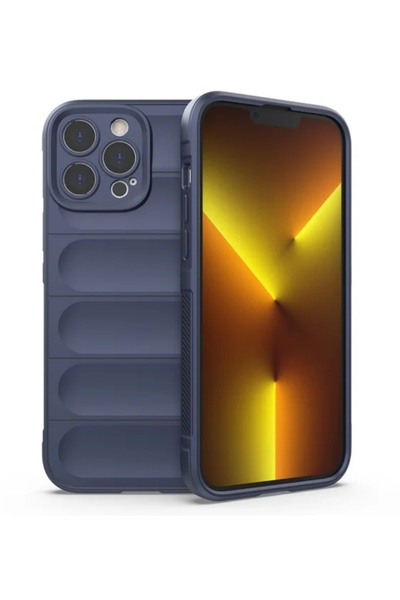 Apple Husa Wave pentru iPhone 16 - Grip Microfiber, ShockProof, Navy Albastra