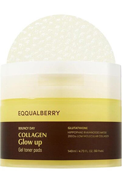 EQQUALBERRY Collagen Glow Up Gel Toner Pad 60 Sheets