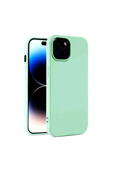Apple Husa Soft pentru iPhone 14 Pro, MicroFiber, TPU, Mint Green