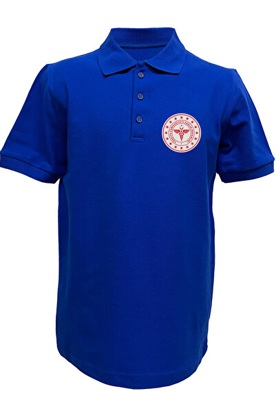 Çapıt 100% Cotton Polo Neck Department of Health Logo Stitched Hospital Healthcare Staff Short Sleeve T-Shirt