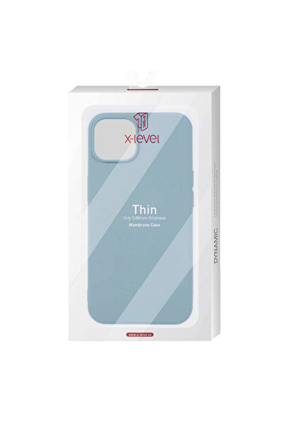 Apple X-Level Thin Case for iPhone 14 Pro - MicroFiber | Blue Grey