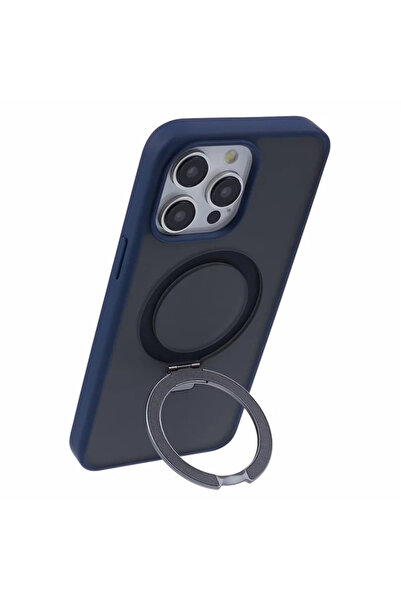 Apple Husa Mike pentru iPhone 15, AntiDrop, cu MagSafe, Inel Stand, Gray / Al...