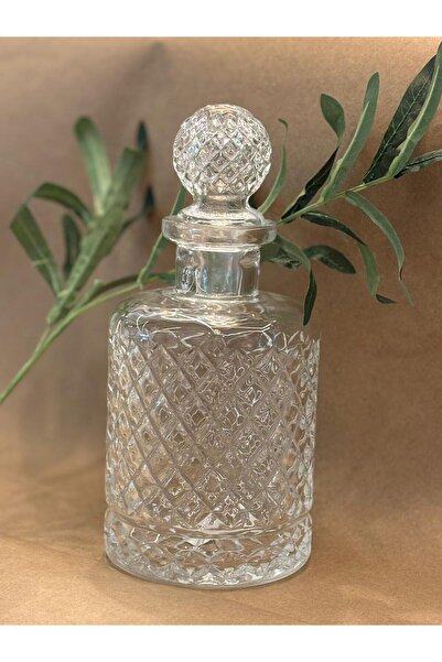 Miko Home & Garden Kapaklı Kesme Desen Cam Sunum Şişesi (Dekanter) – Viski / ...