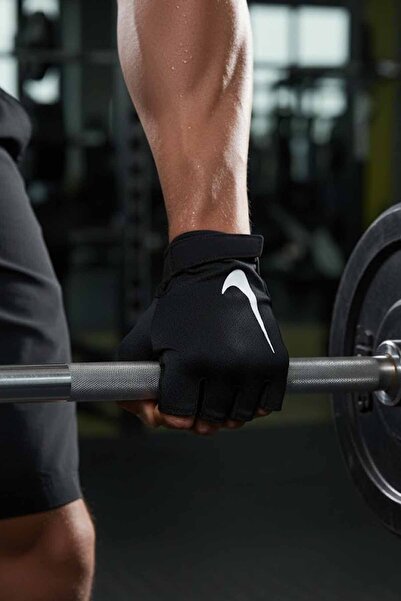 Nike Erkek Siyah Antrenman Eldiveni ( M) Beden Avuç çevresi: 20.1 cm - 20.9 cm