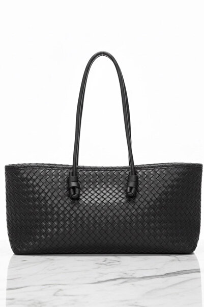 vattara Γυναικεία τσάντα Tote Μακριά πλεκτή τσάντα χειρός και ώμου