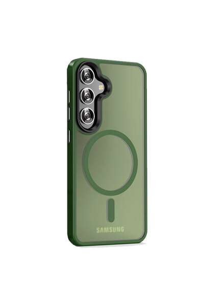 Samsung Θήκη συμβατή με S25 Plus, MagCase, Ματ, Γκρι/Πράσινη