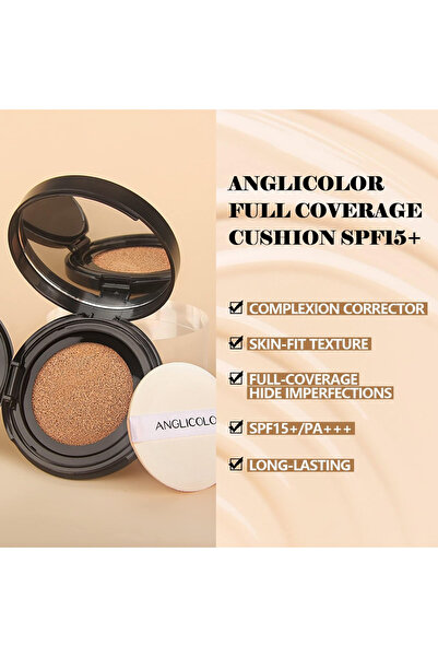 ANGLICOLOR BB Cream Cushion SPF 15+, High Coverage Matte, 04 Buff Beige
